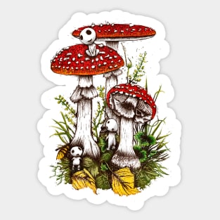 Mushroom spirits Sticker